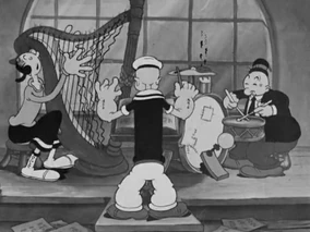 Popeye Conducts a Band
