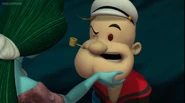 Popeye says he can not resist the Lady of the Deep