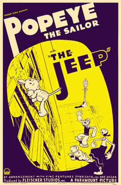 Popeye poster jeep