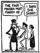 Early strip (1919), pitting Ham against Willie Wormwood