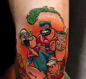 70 Popeye Tattoo Designs For Men  Spinach And Sailor Ideas
