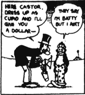 Willie and Castor Oyl in the 1920 strip "Too Bad He Missed"