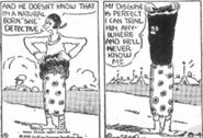 Olive dons a "foolproof" disguise to investigate Ham's wavering loyalty (August 4, 1928)