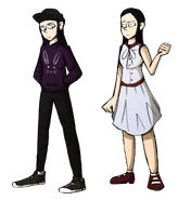 Bonnie Glade in both of her clothes