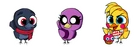 Chicks of Stone, Hawk, and Toy Chica (Eggs once fully hatched)
