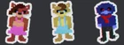 Preview of Sara, Saffron, and Stone Sprite Stickers.