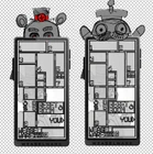 Other scrapped ideas for the Five Nights at Freddy's Plus themed phone.