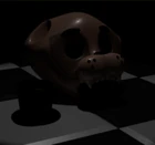 Popgoes' empty mask
