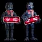 Stone in comparison with an older model, which had fatter cheeks and more squinted eyes.