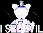 The "I SEE EVIL" teaser, brightened.