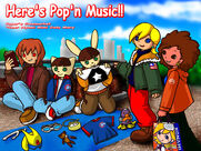 Judy with Mary, Mimi, Nyami, and Timer from the Pop'n Music 1-4 site's Museum page.