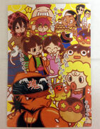 Machiko with Dengana & Mangana, Taako, Sumiko, Souji, Kurota-chan and M.c.H.T on the Pop'n Music Sunny Park card "Takoyaki Party."