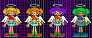 Poet's 1P, 2P, 3P, and 4P palettes in Pop'n Music 3