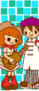 Rie & Reo (screenshot from pop'n music 3)