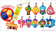 Ash's Pop'n Music (Wii) keychain, along with other characters