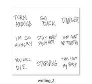 Un archivo de la mayoría de las escrituras en las paredes de los conductos. El nombre del archivo es "writing_2.png"