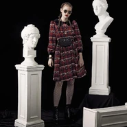 Puff Sleeve Dress (Red) ($344.17 USD)