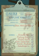 Max's manifest.