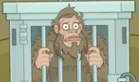 Bigfoot caged