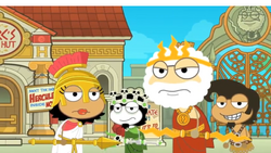 Mythology Island as it is seen in the trailer for Poptropica Adventures