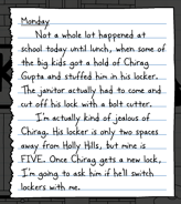 A closer look at Greg's Journal.