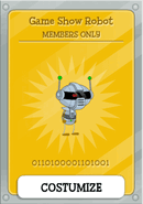 Members Only Game Show Robot.