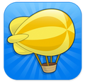 The Poptropica App's icon, which prominently shows the blimp