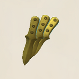 Golden Throwing Knives Icon