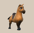Chestnut horse mount
