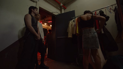  converses with  and  while preparing to walk the legendary category.