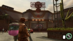 Dude outside of Mall with Fart Gun.