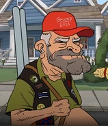 The Veteran's appearance in the intro cutscene