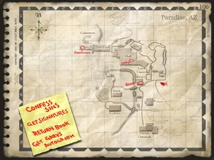 Tuesday's tasks and map.