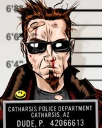 The Dude's mugshot from Postal III's intro