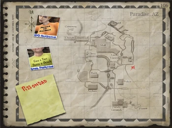 The AWP map on Wednesday. Note the School added on the map.
