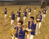 The Marching Band's tryout at Earl's Elephant Ranch and Grill in Postal 2.