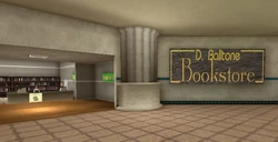 Entrance to the D. Balltone bookstore.