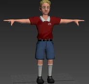 Unused model of a kid.
