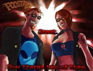 The promotional artwork, reading "Great. Now there's two of them."