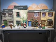 The Post Office and the brown house on display at the Waterside Arts Centre.