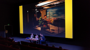 A photo during production of Series 2 used for Joseph Wallace, Tom Sanders and Josiane Wood's talk on Ivor Wood at the Manchester Animation Festival in 2017