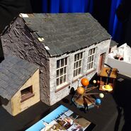 The small-scale model of Greendale Primary School on display at the Puppet Masters Animation Conference at the Waterside Arts Centre in 2021.