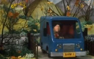 Sam driving his van