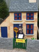 P.C. Selby outside his house