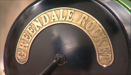 The Greendale Rocket's nameplate