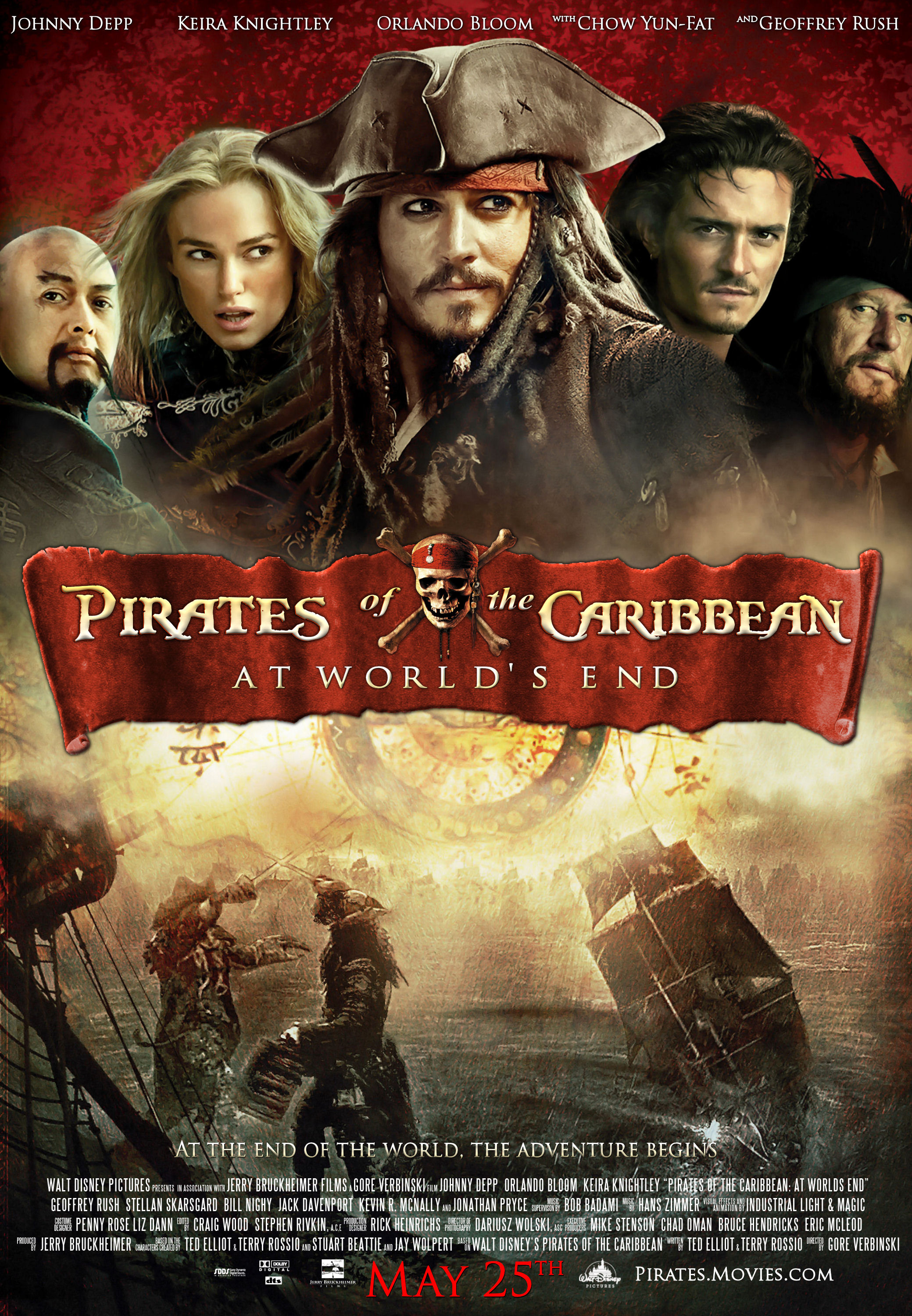  Pirates of the Caribbean: At World's End [Blu-ray] : Johnny  Depp, Keira Knightley, Orlando Bloom, Gore Verbinski: Movies & TV