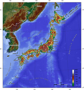 Japan topo en