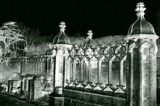 Cemetery at night