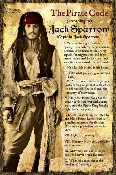 Code according to Jack Sparrow