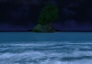 Dog Island from afar during nighttime